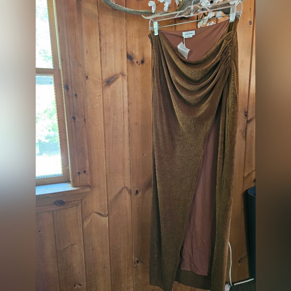 Lovers + Friends Earthy Brown Maxi Skirt